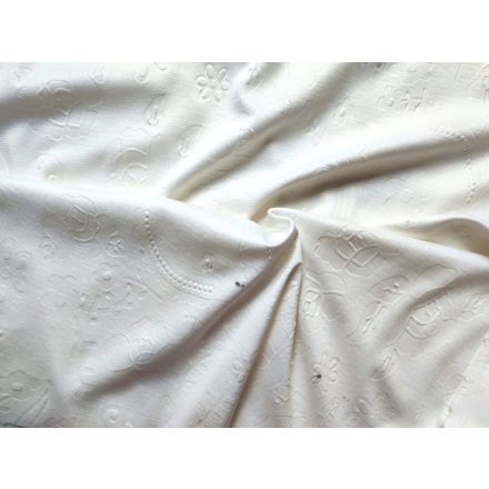 Bézs színű elasztikus műszálas textil - 150 cm
