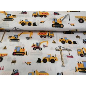 Jármű mintás pamutvászon gyerekeknek 160 cm széles.