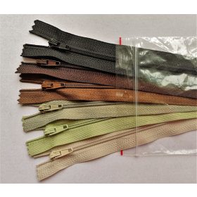   RT0 18 cm zárt műanyag spirál fogú 6 db os cipzár csomag vegyes színben