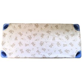   Gumifüles ovis lepedő - 58x130 cm / bézs maci - felhő mintás