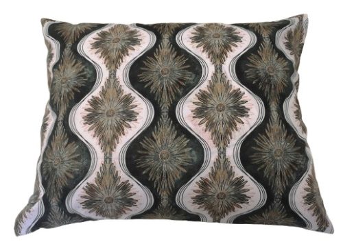 Pamut kispárna huzat - 40x50 cm / Sötétzöld Kaleidoszkóp mintával