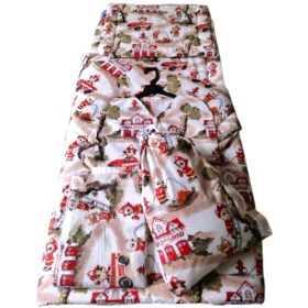   Óvodai Ágynemű Garnitúra Csomag  / 5 részes   - Cuki Tűzoltó Állatok  mintával