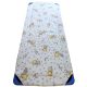 Gumifüles ovis lepedő - 58x130 cm  / Fehér alapon Alvó Maci mintás 