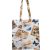 Textil táska hosszú füllel - kék vintage pillangós - 35 x 45 cm