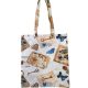 Textil táska hosszú füllel - kék vintage pillangós - 35 x 45 cm