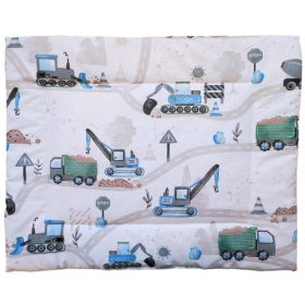 Lapos ovis kispárna - Munkagépek az Úton mintával.