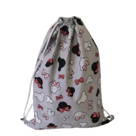 Ovis tornazsák - szürke alapon piros pöttyös - masnis egérfej