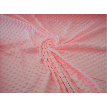 Minky textil - méteráru 160 cm széles - púder rózsaszín 350 gr/m2