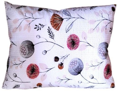 Krepp nagypárnahuzat -  türkiz - szürke pitypangos -70x90 cm