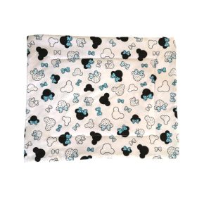 Lapos ovis párna 40x50 cm - türkiz egérfejes mintával