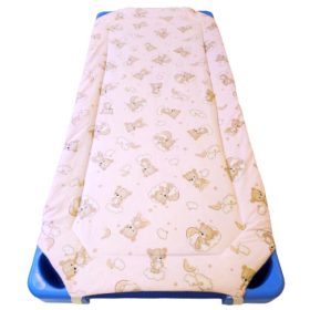 Ovis töltött gumifüles lepedő 55x130 cm / Púder Rózsaszín Maci mintás