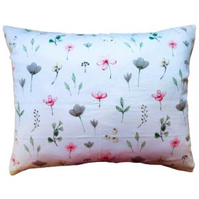  Pamut Kispárna huzat Színes - Szolid Virág mintás 40 x 50 cm