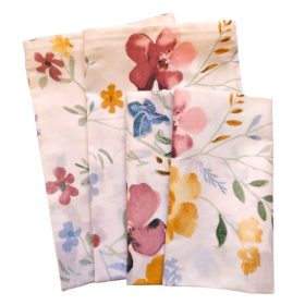 Párnahuzat Szett - Párban 4db-os / Krém alapon Virág mintával