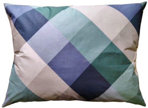Nagypárna huzat -70x90 cm / Kék - Zöld Kockás mintával