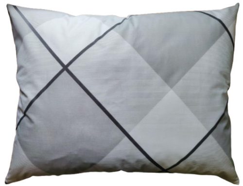 Nagypárna huzat -70x90 cm / Szürke Kockás mintával