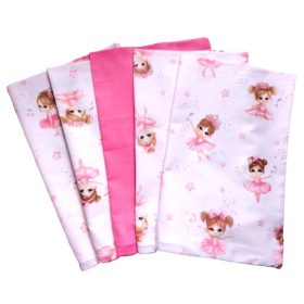   Kispárna huzat csomag I. Osztályú - 63.számú / Rózsaszín édes Balerína mintás szett