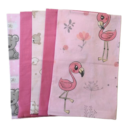 Kispárna huzat csomag I. Osztályú  -  / Rózsaszín - Fehér szett - 61.szám