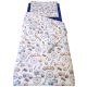 Ovis ágynemű garnitúra szett 2db-os - 90x130 cm / fehér alapon Retró Autók mintával