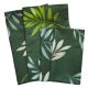 Párnahuzat szett - párban 4db-os / smaragd zöld alapon pálmalevél mintával 