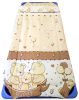 II.Osztályú - Barna - Bézs Édes Maci Család mintás - Töltött gumifüles ovis lepedő - 55x130 cm