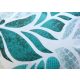 Maradék Pamutvászon Textil /  Petrol Zöld - Szürke színű Levél mintás  - 140 x 40 cm