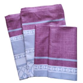 Pamut Párnahuzat Szett - 4db-os /  Elegáns Mályva - Szürke Barokk mintával  - 20ó1.sz.