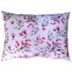 Pamut Félpárna huzat - 70x50 cm méretben / Pink- Szürke Virág mintás