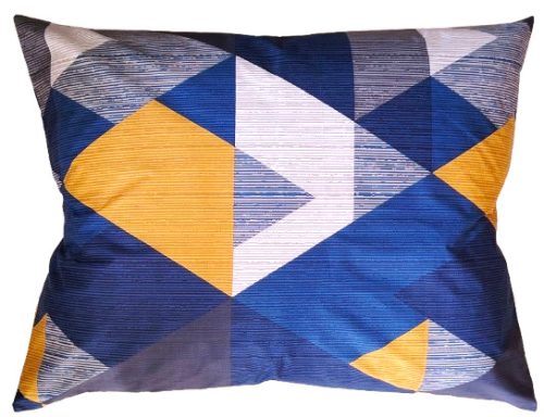 Pamut Nagypárna huzat 70x90 cm / Kék - Okker Modern mintás