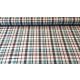 Kék - menta kockás rugalmas Maradék pamut jersey - 160 x 55cm