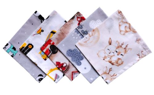 Textil Szalvéta csomag - 5db-os / Különféle Kisfiú mintákkal.