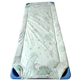   Ovis töltött gumifüles lepedő 55x130 cm / Pasztell Zöld Kiselefánt - Hold mintás