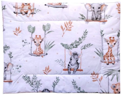 Lapos ovis kispárna pamut borítással - 38x48 cm / Hintázó Szafarikölykök mintával