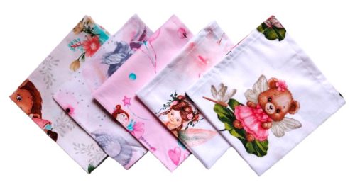 Textil Szalvéta csomag - 5db-os / Kedves Kislány minták