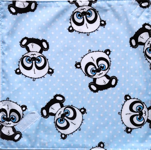 Környezetbarát Újraszalvéta - Kék Pöttyös Panda mintával / 28 x 28 cm