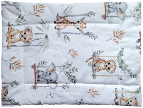 Lapos kispárna 38x48 cm pamut borítással - Hintázó szafarikölykök mintával - Elfordított