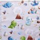 Textil szalvéta - 30x30cm /  Vidám Bébi Dínó mintás