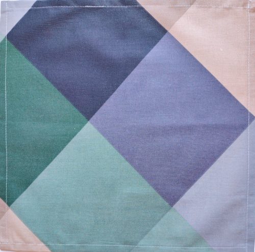Textil szalvéta - 30x30cm / Kék - Zöld Kockás mintával