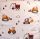 Textil szalvéta - 30x30cm / Barna Munkagépes mintás