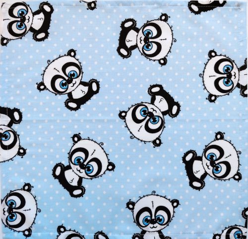 Textil szalvéta - 30x30cm / Kék Pöttyös Panda mintás