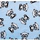 Textil szalvéta - 30x30cm / Kék Pöttyös Panda mintás