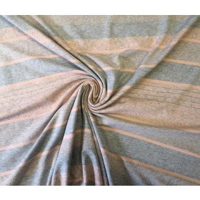   Barack - szürke csíkos rugalmas viscose jersey textil - 160x 150 cm