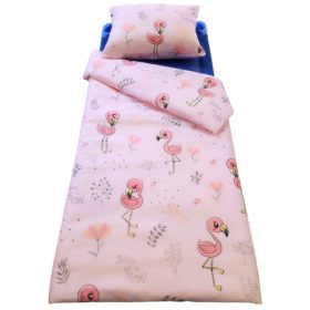   Ovis pamut ágynemű huzat szett 2 részes - 90x130 cm / Rózsaszín Flamingó mintás