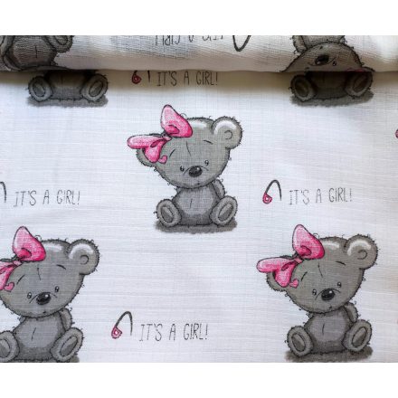 Tetra - textil pelenka méteráru - fehér alapon Koala maci mintás - HIBÁS!