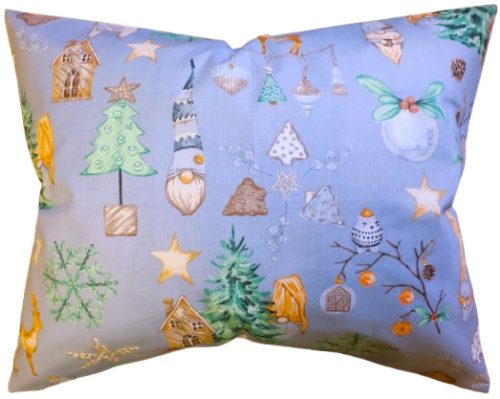 Karácsonyi Manó - Szarvas - Fenyő mintás Kispárna huzat Szürke alapon