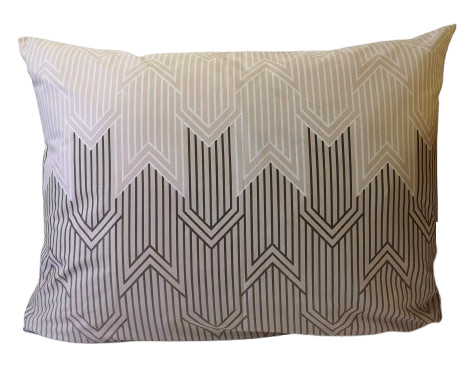 Pamutszatén nagypárna huzat - 70x90 cm / Elegáns bézs mintával