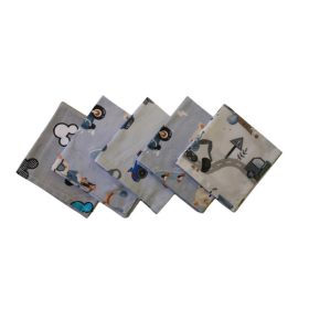   Textil Szalvéta csomag - 5db -os / gyeremekek részére- kisfiús mintákkal.