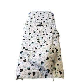   Óvodai Ágynemű Garnitúra Csomag  / 4 részes   - Fehér alapon egérfej mintázattal 