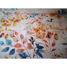 Pamutvászon textil - 160 cm / Szép színes virág mintás