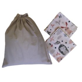 Tisztasági  csomag 3db-os  / Süni- nyuszi mintás