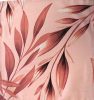 Textil szalvéta - 40x40cm / Rózsaszín levél mintás
